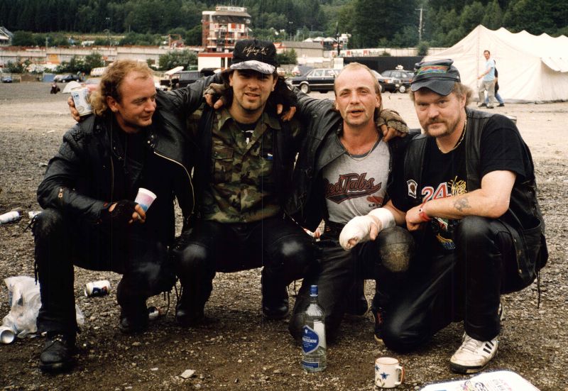 1994 von links Detlef, Tom R, Sandy und Grizzly